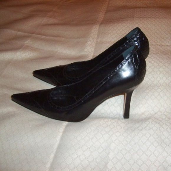 ANTONIO MELANI Shoes - Shoes Antonio Melani 8M Black Leather 3.5" Heels Glove Fit Pointed Toe Dressy